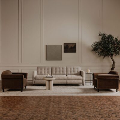 River Side Table Botticino Marble QJ-1024-34-0 QJ 1024 34 0 00