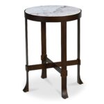 Holli Side Table White Marble QJ-1026-18 QJ 1026 18 Holli diagR shadsilo