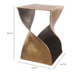 Twist Accent Table Brass QK-1008-01 QK 1008 01 70