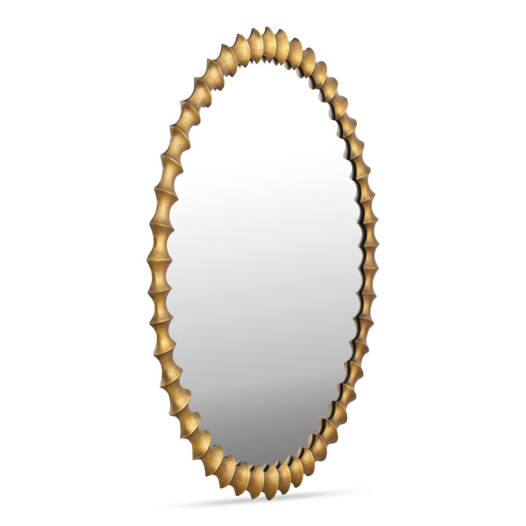 Whitby Mirror Aged Brass - Image 3