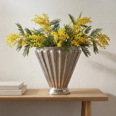 Jade Vase Aged Pewter Cast Aluminum QK-1036-07 QK 1036 07 00