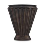 Jade Vase Antique Brass Cast Aluminum QK-1036-51 QK 1036 51 Jade back shadsilo