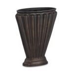 Jade Vase Antique Brass Cast Aluminum QK-1036-51 QK 1036 51 Jade diagR shadsilo