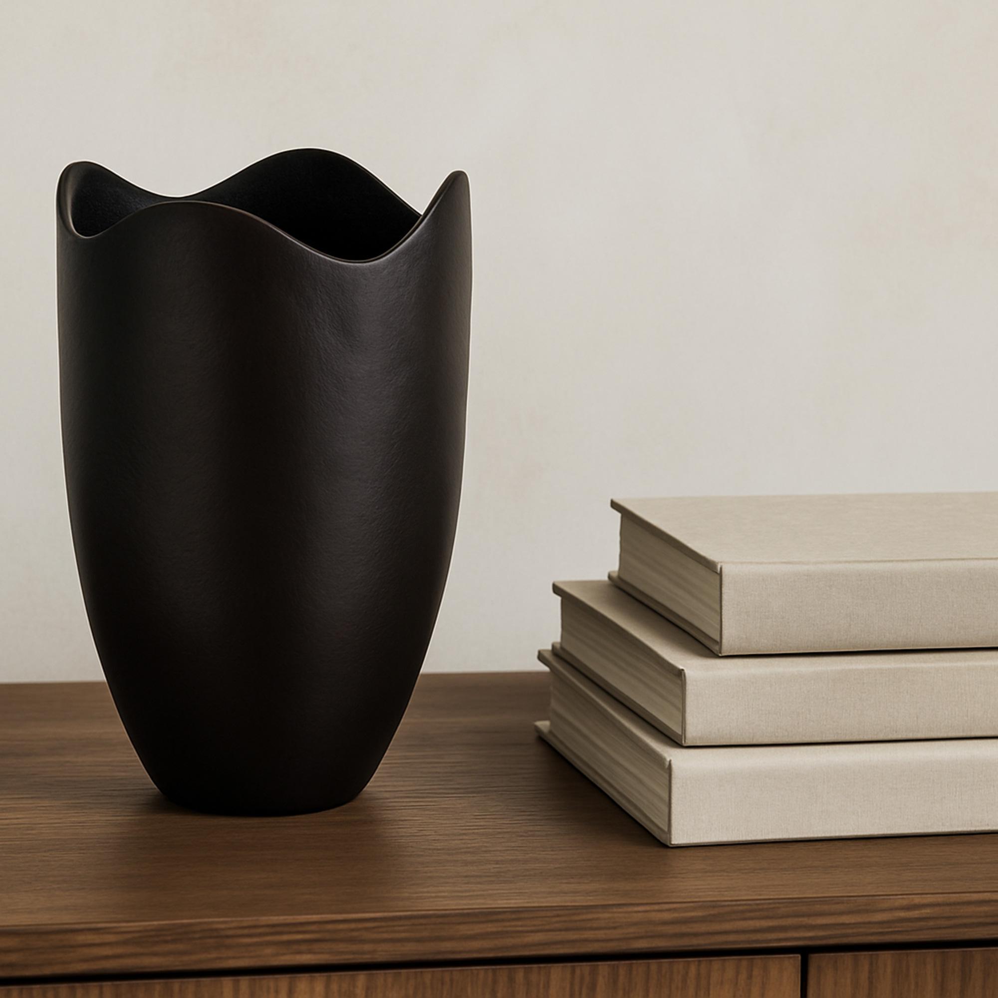 Athena Cast Aluminum Vase Blackened Bronze 4 Athena Cast Aluminum Vase Blackened Bronze - Image 4