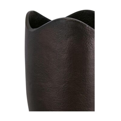Athena Cast Aluminum Vase Blackened Bronze 6 Athena Cast Aluminum Vase Blackened Bronze QK-1037-31 QK 1037 31 Athena closeup shadsilo