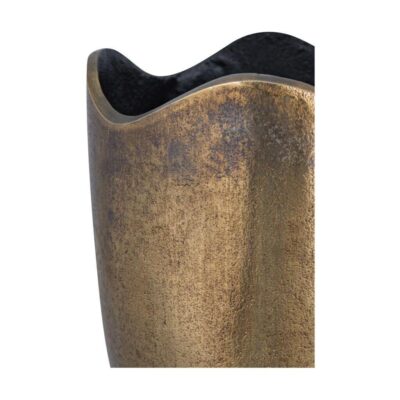 Athena Cast Aluminum Vase Antique Brass QK-1037-51 QK 1037 51 Athena closeup shadsilo
