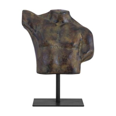 Victor Cast Aluminum Sculpture Dark Green Patina QK-1039-01 QK 1039 01 Victor hero