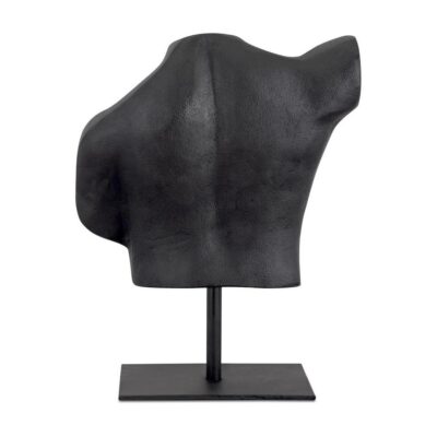 Victor Cast Alumiinum Sculpture Aged Black QK-1039-02 QK 1039 02 Victor back shadsilo