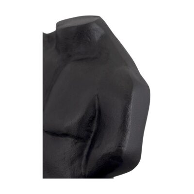 Victor Cast Alumiinum Sculpture Aged Black QK-1039-02 QK 1039 02 Victor closeup shadsilo