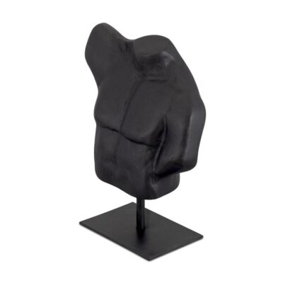 Victor Cast Alumiinum Sculpture Aged Black QK-1039-02 QK 1039 02 Victor diagL shadsilo