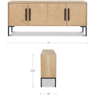 Fishbone Sideboard Natural QM-1003-24 QM 1003 24 70 dim