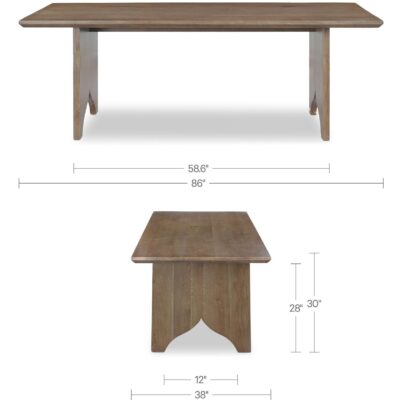 Lake Dining Table Brown QM-1015-03-0 QM 1015 03 0 70 dim