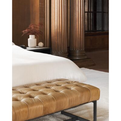 Wyatt Leather Bench Tan QN-1002-40 QN 1002 40 30