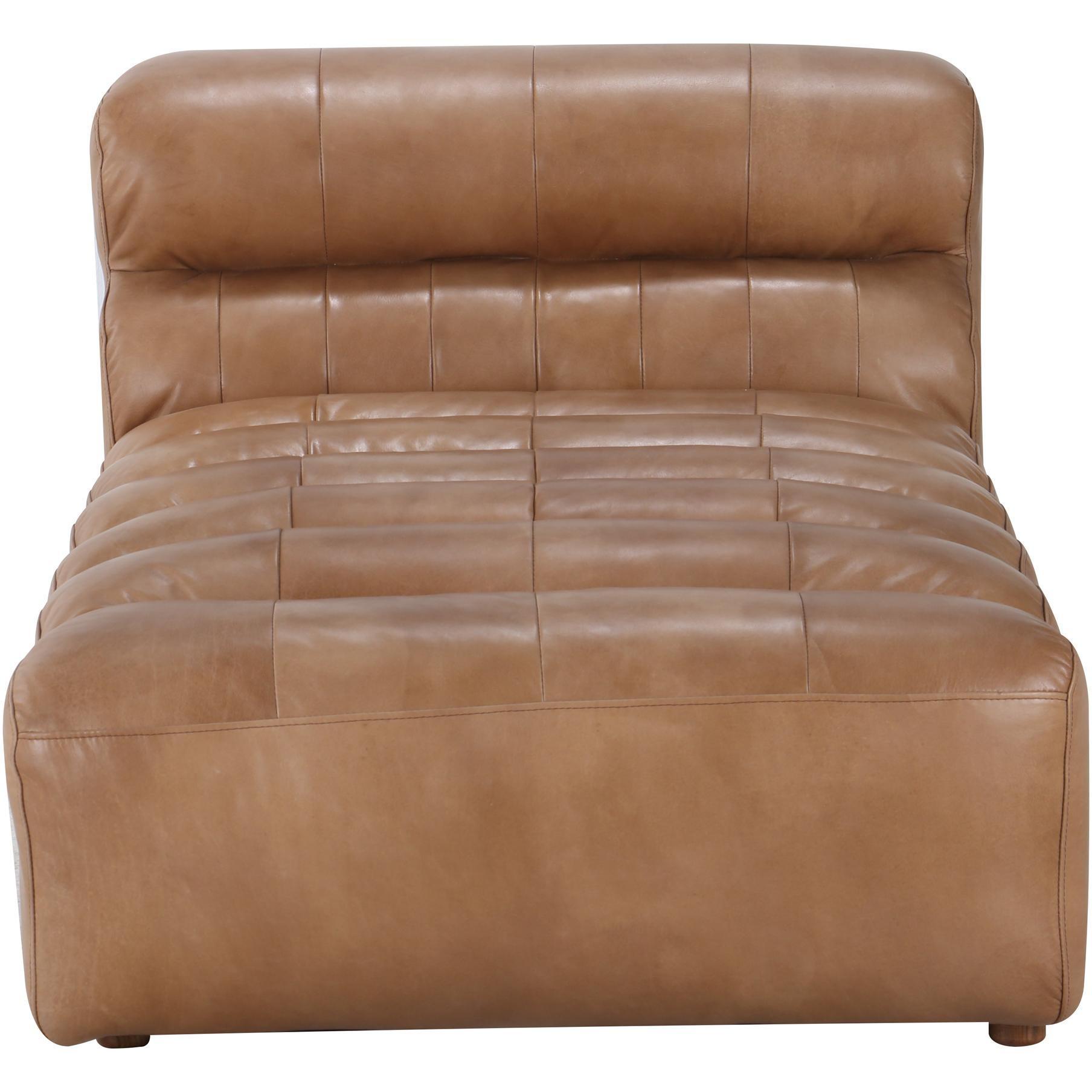 Ramsay Leather Chaise Tan 3 Ramsay Leather Chaise Tan - Image 3