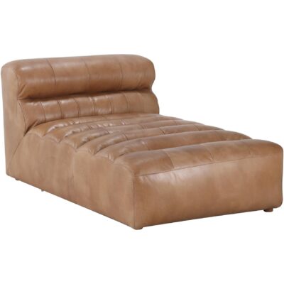 Ramsay Leather Chaise Tan