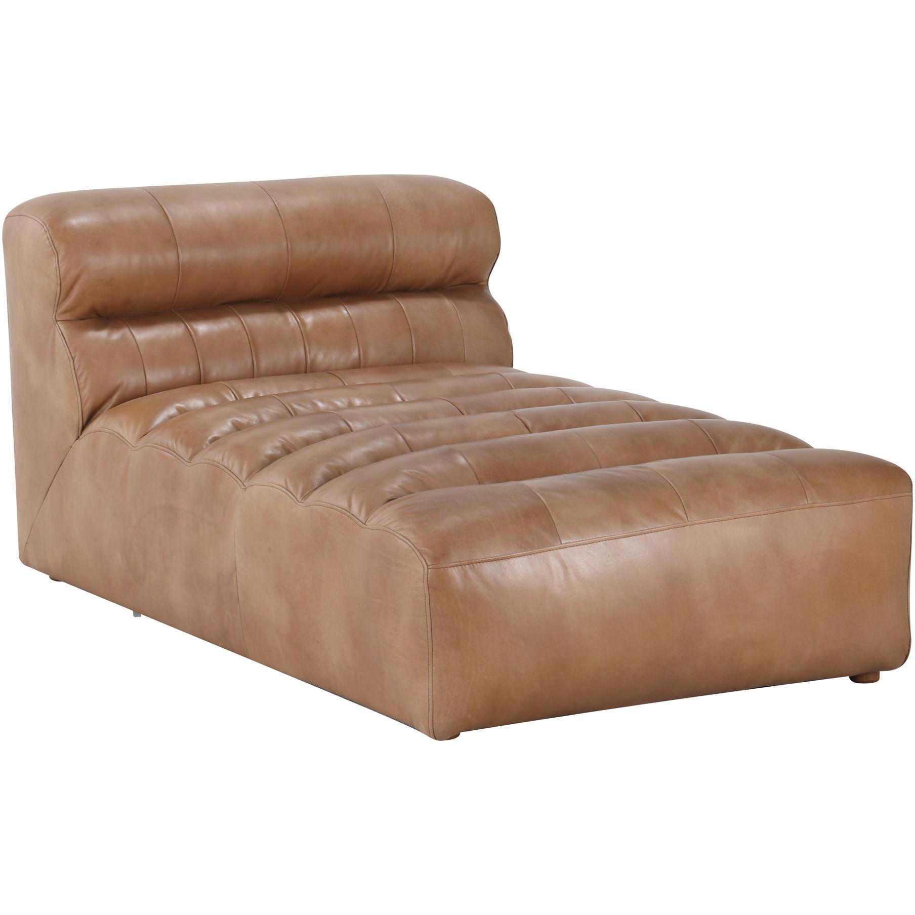 Ramsay Leather Chaise Tan 1 Ramsay Leather Chaise Tan
