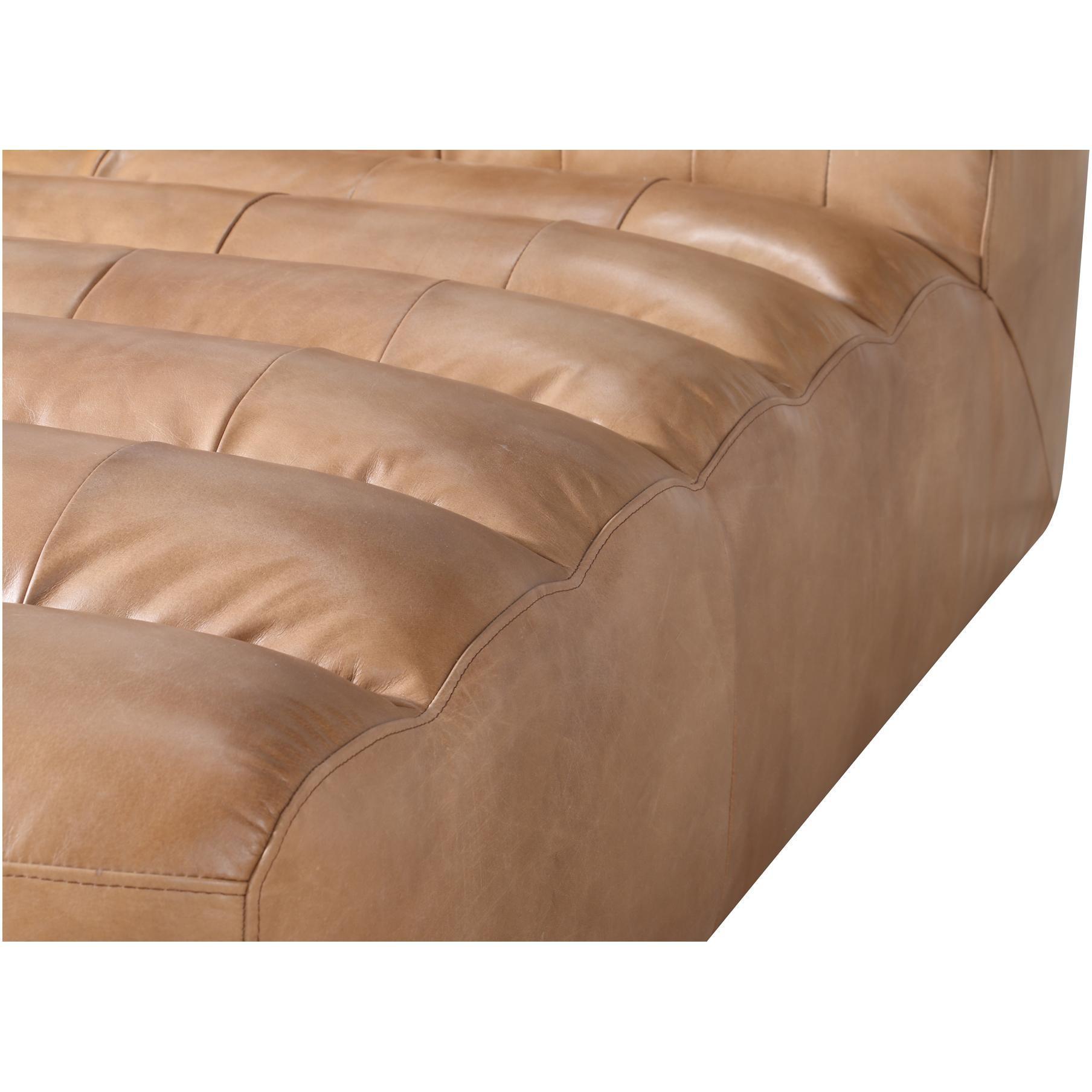 Ramsay Leather Chaise Tan 5 Ramsay Leather Chaise Tan - Image 5