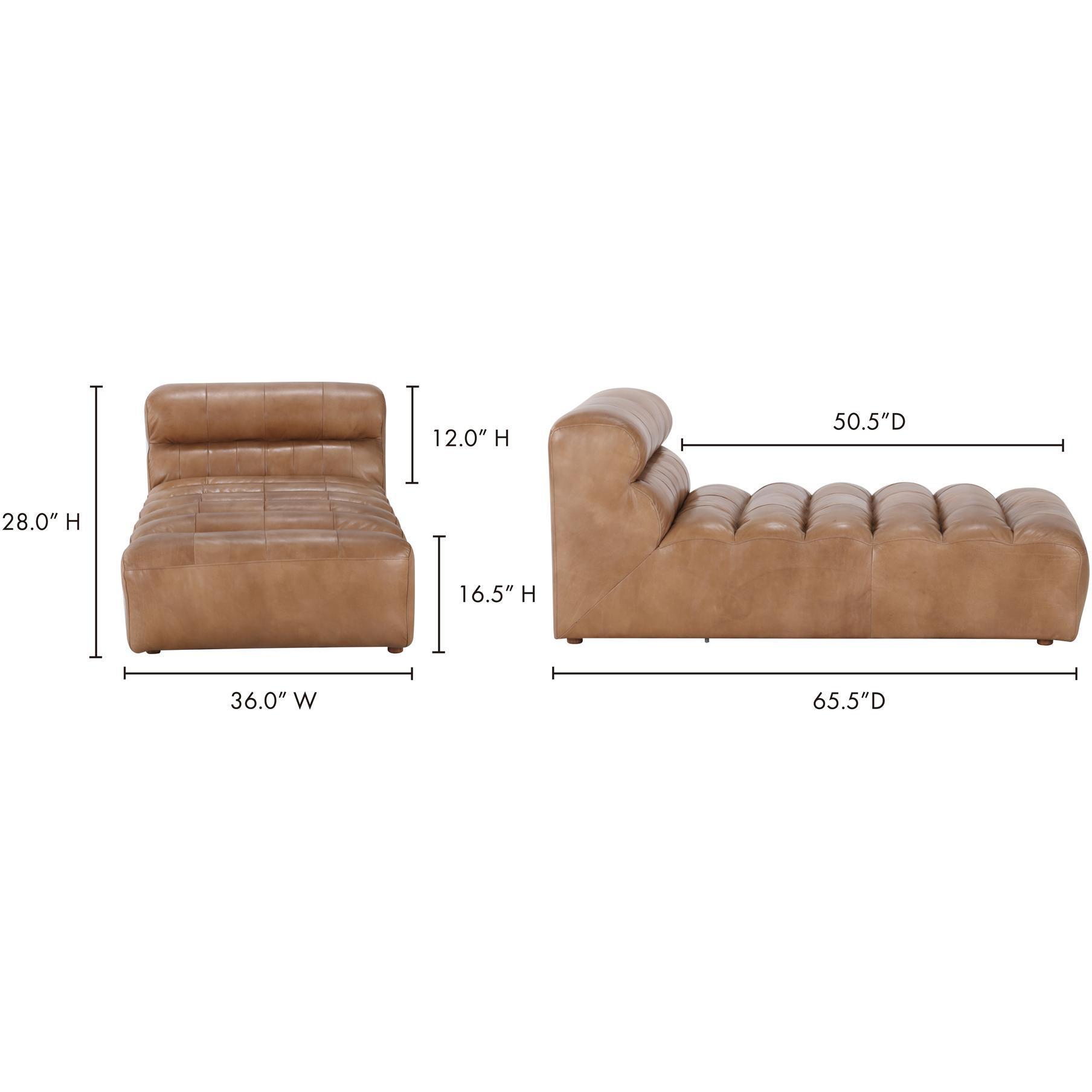 Ramsay Leather Chaise Tan 7 Ramsay Leather Chaise Tan - Image 7