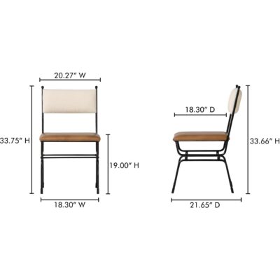 Posta Dining Chair Brown Leather 17 Posta Dining Chair Brown Leather QN-1034-37 QN 1034 37 70