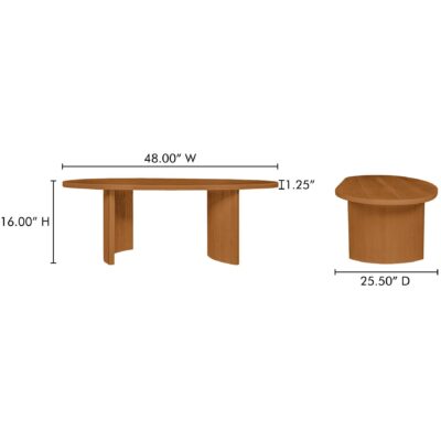 Louise Coffee Table Natural QO-1009-24-0 QO 1009 24 0 70