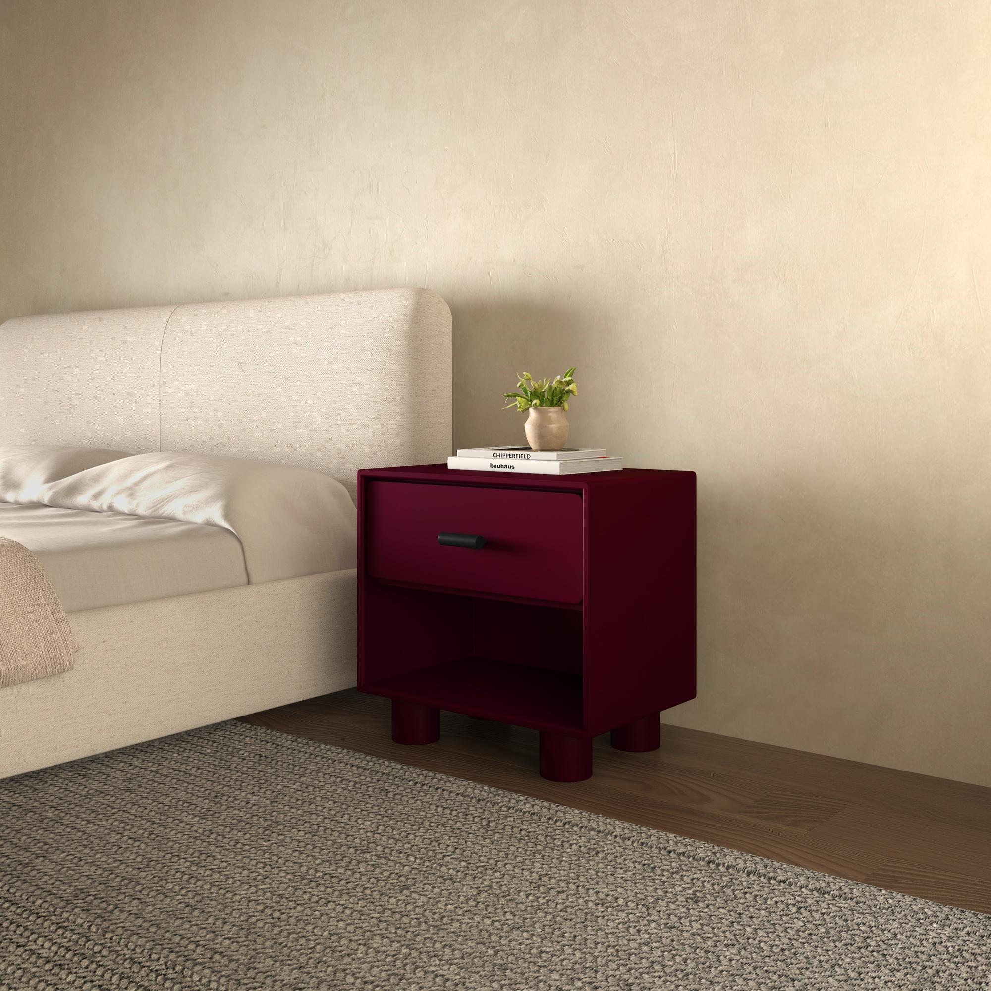 Jolene Nightstand Deep Red 8 Jolene Nightstand Deep Red - Image 8