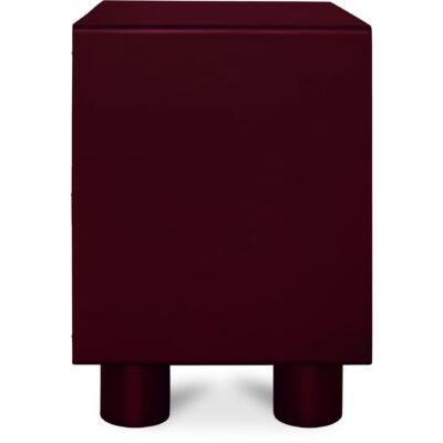 Jolene Nightstand Deep Red 10 Jolene Nightstand Deep Red QO-1013-06 QO 1013 06 Jolene side left01 shadsilo