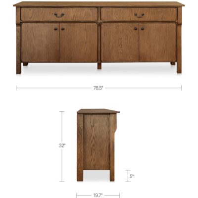 Caroline Sideboard Warm Brown QO-1016-03 QO 1016 03 70