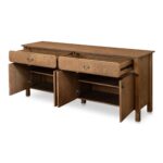 Caroline Sideboard Warm Brown QO-1016-03 QO 1016 03 Caroline diagL open shadsilo