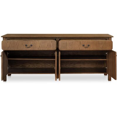 Caroline Sideboard Warm Brown QO-1016-03 QO 1016 03 Caroline front open shadsilo