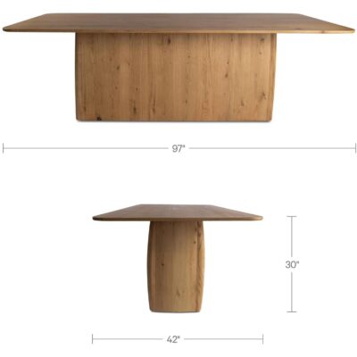 Winston Dining Table Rustic Oak QO-1019-24-0 QO 1019 24 0 70