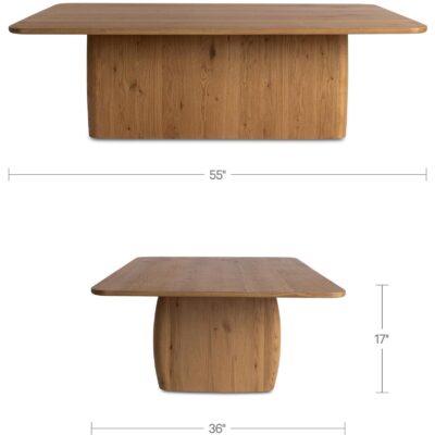 Winston Coffee Table Rustic Oak QO-1020-24-0 QO 1020 24 0 70