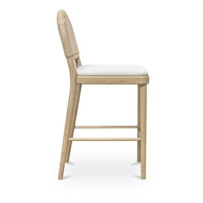 Claire Counter Stool Natural QO-1026-24 QO 1026 24 Claire side right shadsilo
