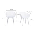Piazza Outdoor Chair White (Set of 2) QX-1001-18 QX 1001 18 70