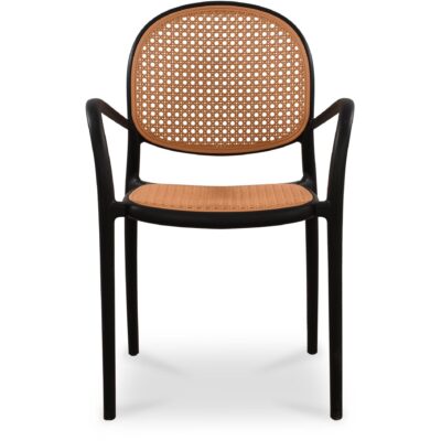 Soren Outdoor Dining Chair Black (Set of Two) QX-1003-02 QX 1003 02 Soren front shadsilo