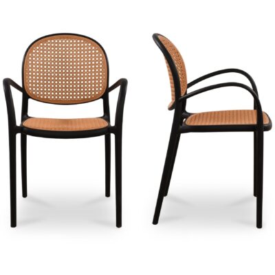 Soren Outdoor Dining Chair Black (Set of Two) QX-1003-02 QX 1003 02 Soren frontside shadsilo