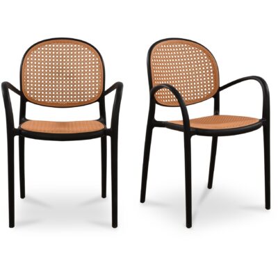 Soren Outdoor Dining Chair Black (Set of Two)