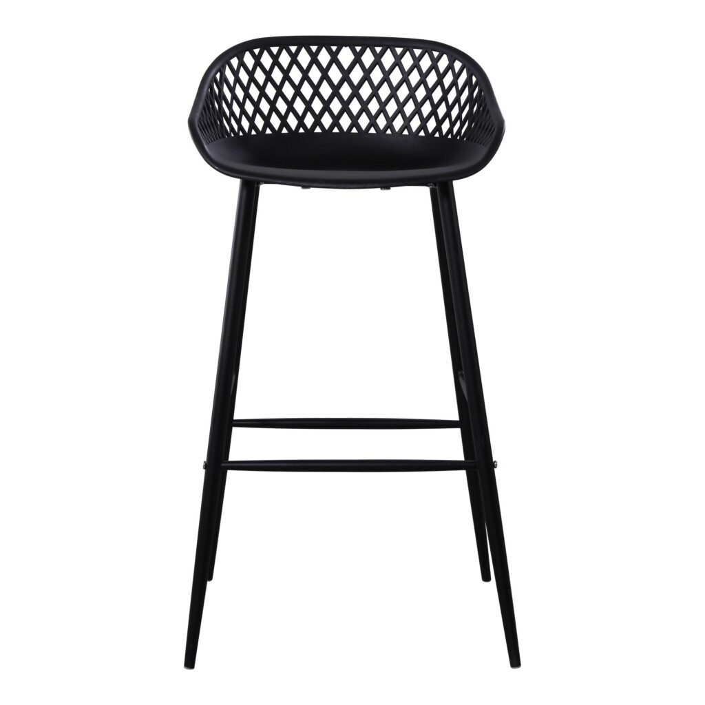 Piazza Outdoor Barstool Black (Set of 2) QX-1004-02 QX 1004 02