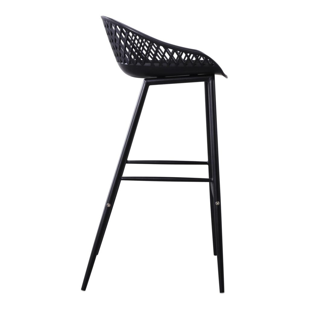 Piazza Outdoor Barstool Black (Set of 2) QX-1004-02 QX 1004 02 03