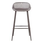 Piazza Outdoor Barstool Grey (Set of 2) QX-1004-15 QX 1004 15
