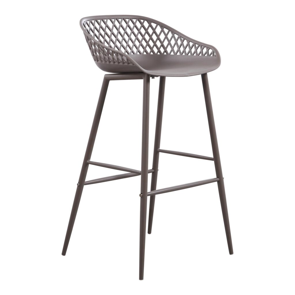 Piazza Outdoor Barstool Grey (Set of 2) QX-1004-15 QX 1004 15 02