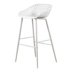 Piazza Outdoor Barstool White (Set of 2) QX-1004-18 QX 1004 18 02