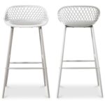 Piazza Outdoor Barstool White (Set of 2) QX-1004-18 QX 1004 18 82