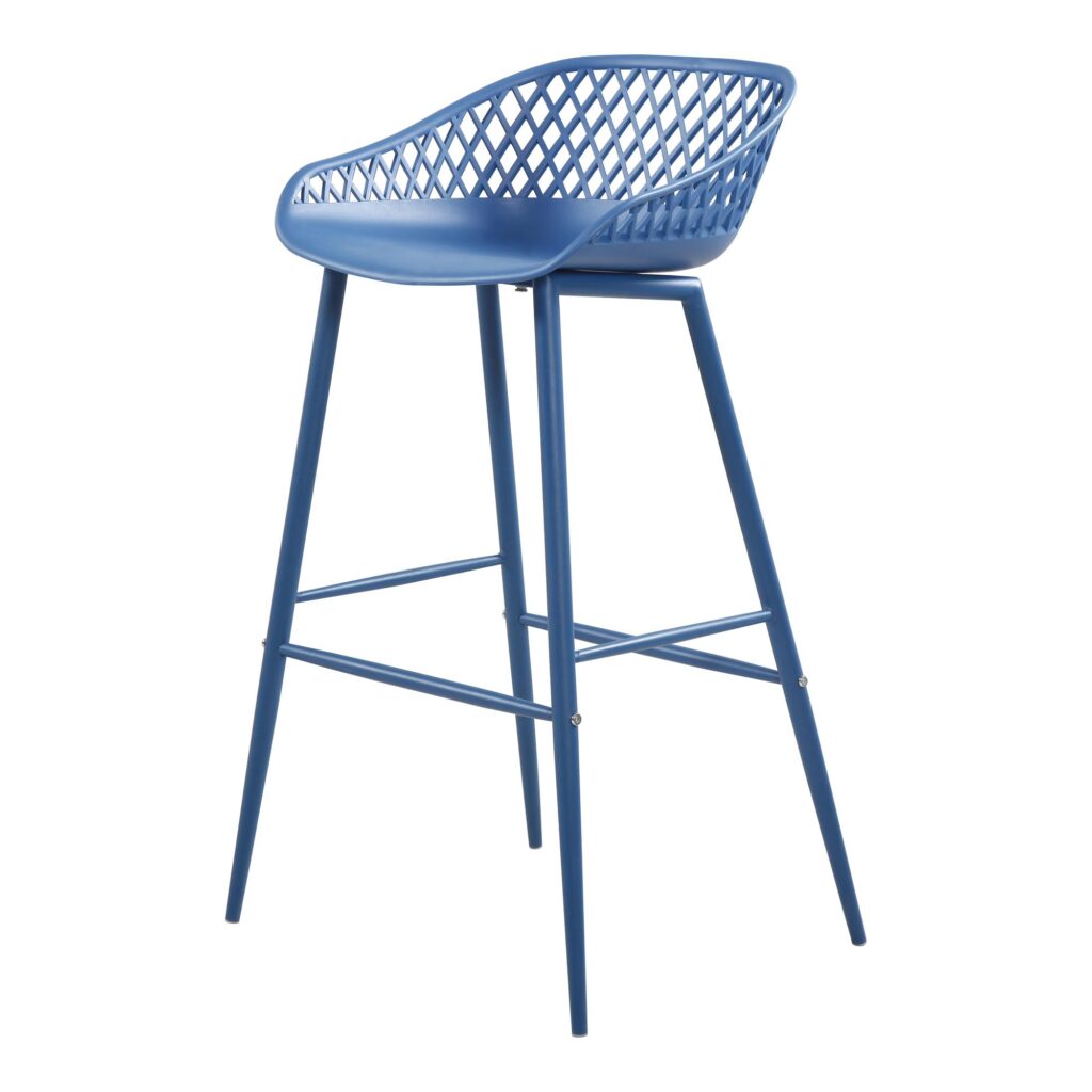 Piazza Outdoor Barstool Blue (Set of 2) QX-1004-26 QX 1004 26 01