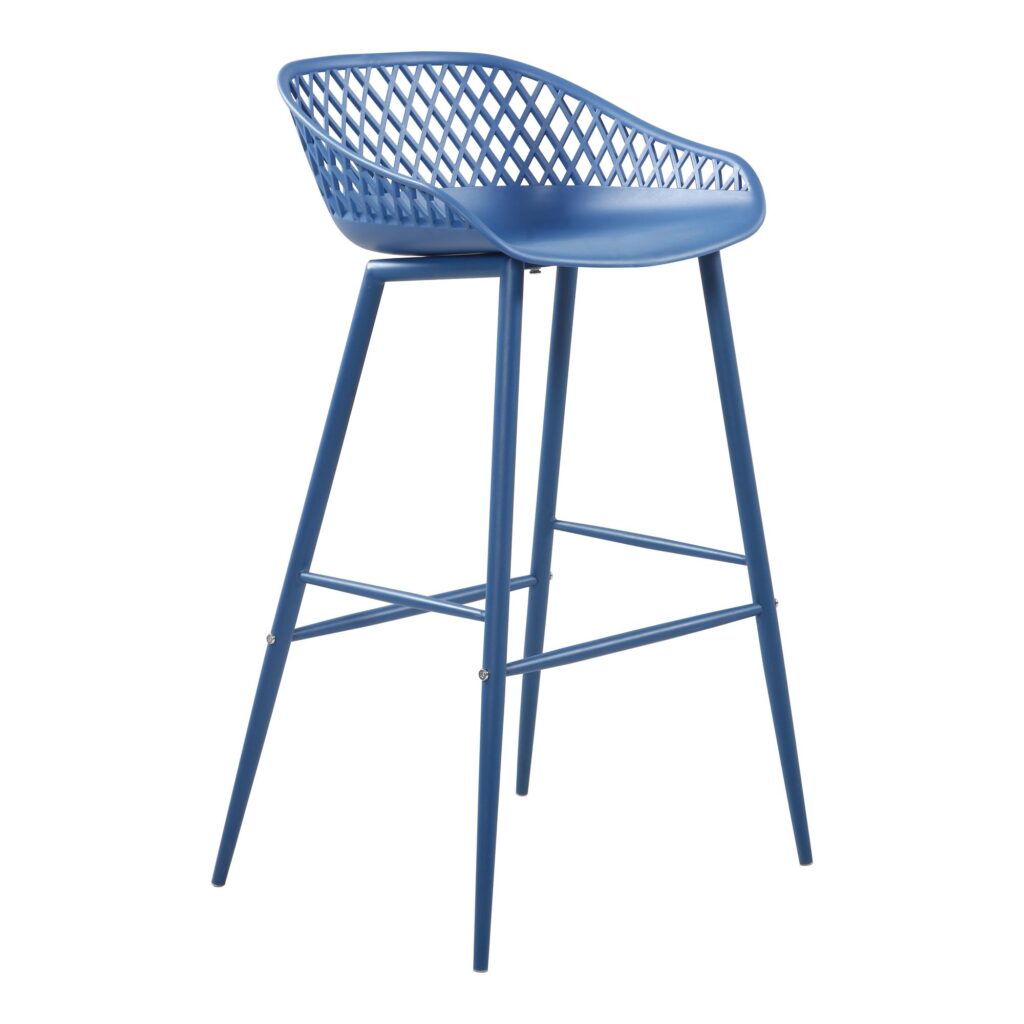 Piazza Outdoor Barstool Blue (Set of 2) QX-1004-26 QX 1004 26 03