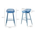 Piazza Outdoor Barstool Blue (Set of 2) QX-1004-26 QX 1004 26 70