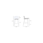 Looey Counter Stool White (Set of 2) QX-1008-18 QX 1008 18 70