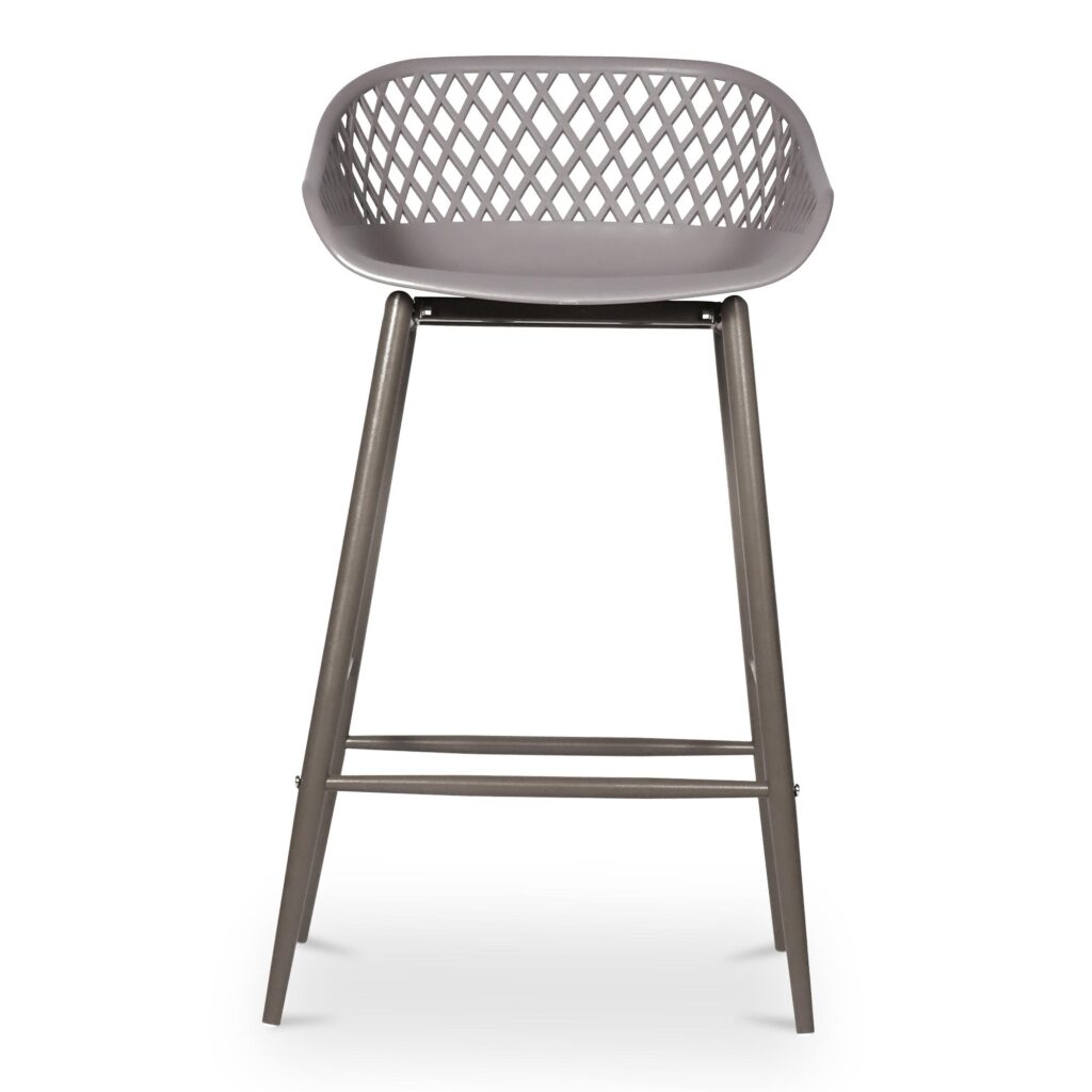 Piazza Outdoor Counter Stool Grey (Set of 2) QX-1009-15 QX 1009 15