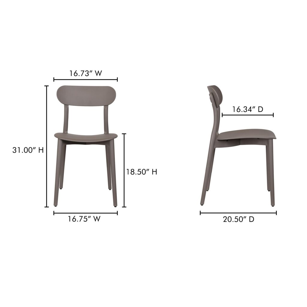 Kent Outdoor Dining Chair Taupe - Set Of Two - Image 9