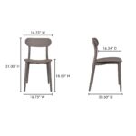 Kent Outdoor Dining Chair Taupe - Set Of Two QX-1017-39 QX 1017 39 70