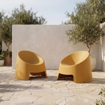 Nolla Outdoor Accent Chair Set of Two Yellow QX-1018-09 QX 1018 09 10
